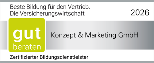 gut beraten Siegel. Zertifizierter Bildungsdienstleister k+m