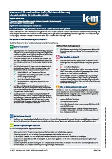 Informationsblatt zu Versicherungsprodukten